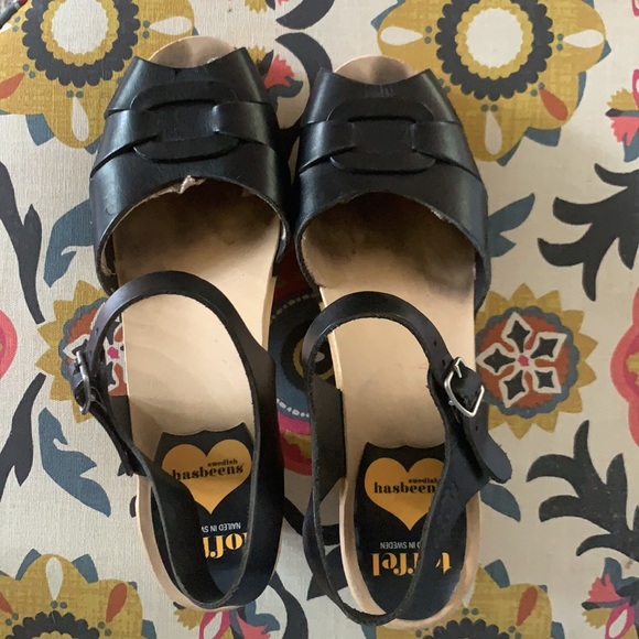 Swedish Hasbeens Peep Toe Super High- EUC! - Picture 5 of 9